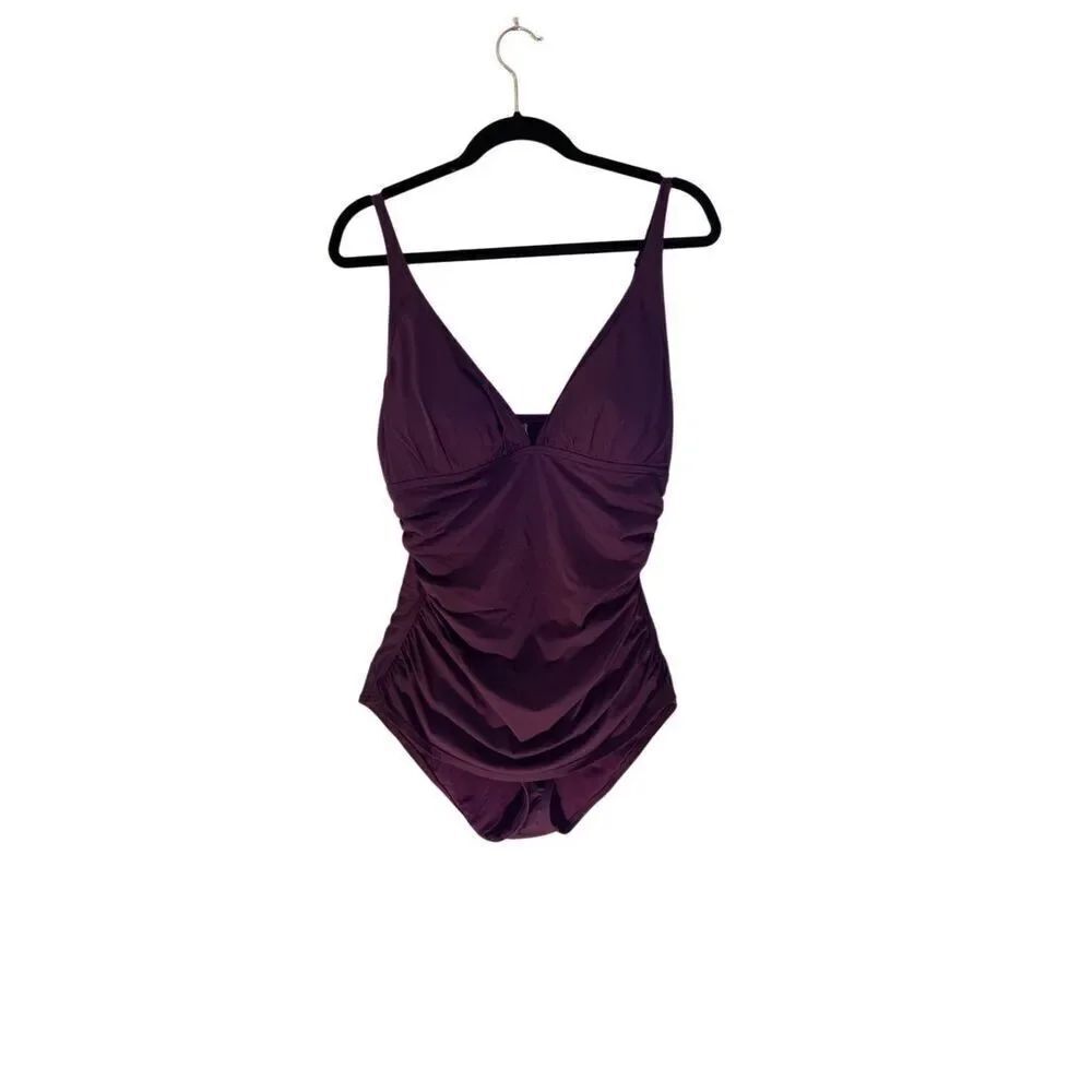 Tommy Bahama women’s purple swim bathing suit so 16